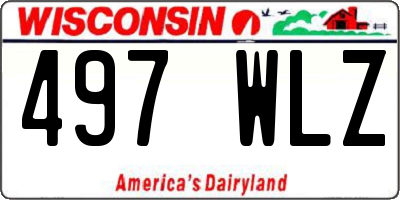 WI license plate 497WLZ