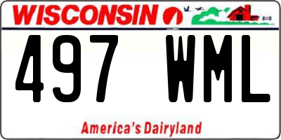 WI license plate 497WML