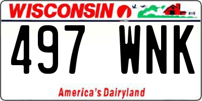 WI license plate 497WNK