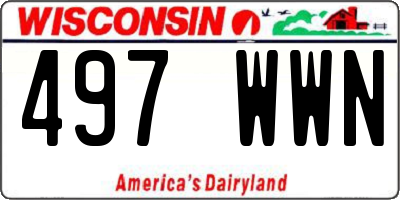 WI license plate 497WWN