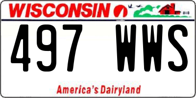 WI license plate 497WWS