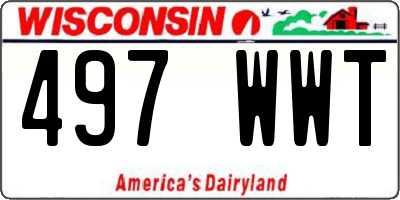 WI license plate 497WWT