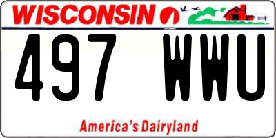 WI license plate 497WWU
