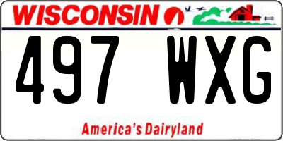 WI license plate 497WXG