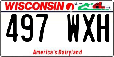 WI license plate 497WXH