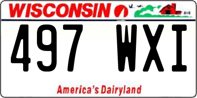WI license plate 497WXI