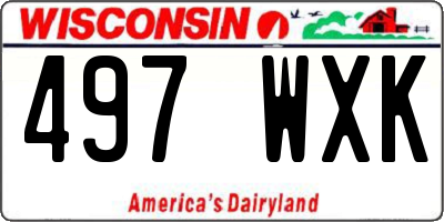WI license plate 497WXK
