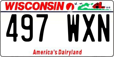 WI license plate 497WXN