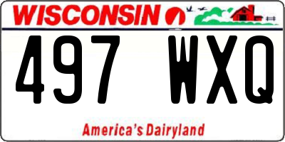WI license plate 497WXQ