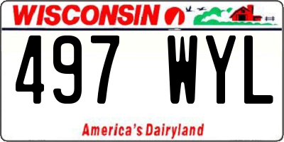WI license plate 497WYL