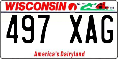WI license plate 497XAG