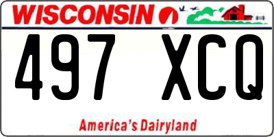 WI license plate 497XCQ