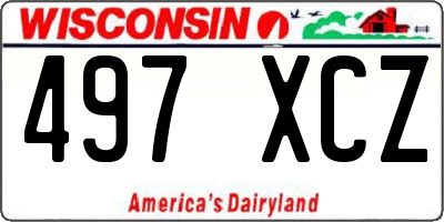 WI license plate 497XCZ