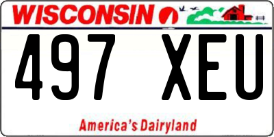 WI license plate 497XEU