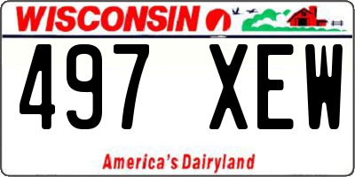 WI license plate 497XEW