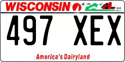 WI license plate 497XEX