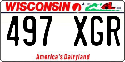 WI license plate 497XGR