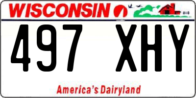 WI license plate 497XHY