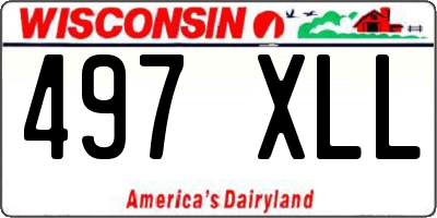 WI license plate 497XLL