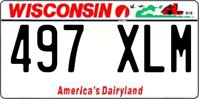 WI license plate 497XLM