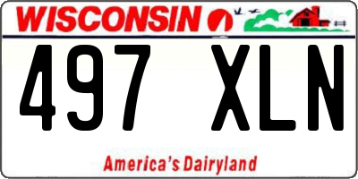 WI license plate 497XLN