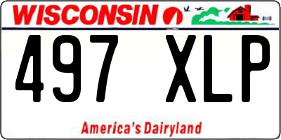 WI license plate 497XLP