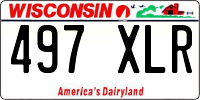 WI license plate 497XLR