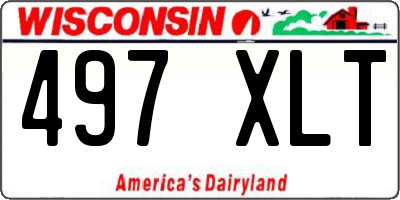 WI license plate 497XLT