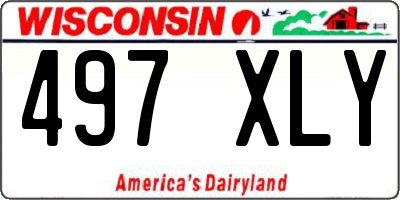 WI license plate 497XLY