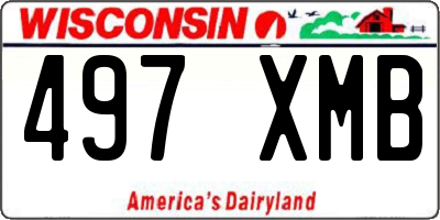 WI license plate 497XMB