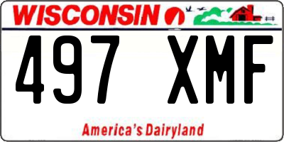 WI license plate 497XMF