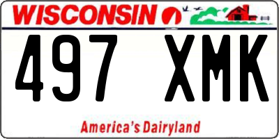 WI license plate 497XMK