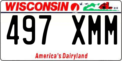 WI license plate 497XMM