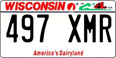 WI license plate 497XMR