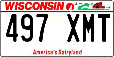 WI license plate 497XMT