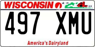 WI license plate 497XMU
