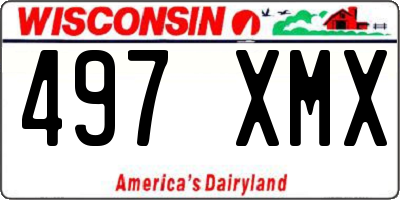 WI license plate 497XMX