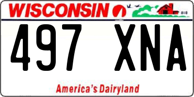 WI license plate 497XNA