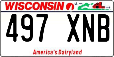 WI license plate 497XNB