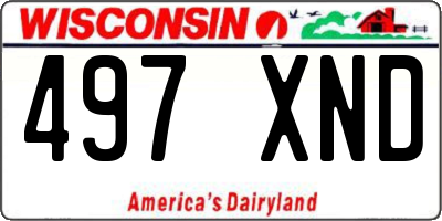 WI license plate 497XND