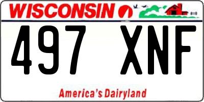 WI license plate 497XNF