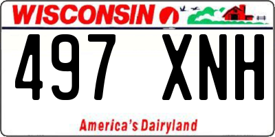 WI license plate 497XNH