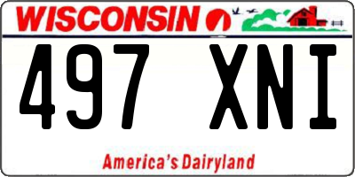 WI license plate 497XNI