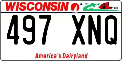 WI license plate 497XNQ