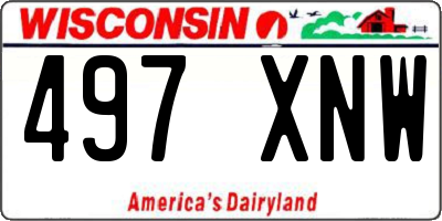 WI license plate 497XNW
