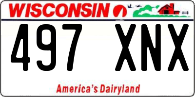 WI license plate 497XNX