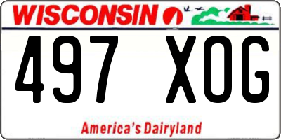 WI license plate 497XOG