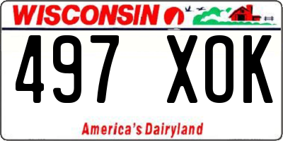 WI license plate 497XOK