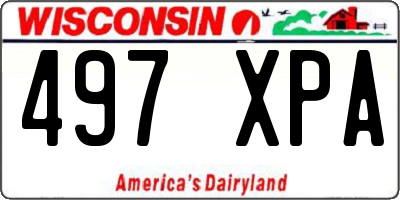 WI license plate 497XPA
