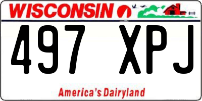 WI license plate 497XPJ